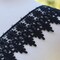 1 Yard 3 Inch Black Raven Floral Venice Lace Trim for Sewing and Crafts
